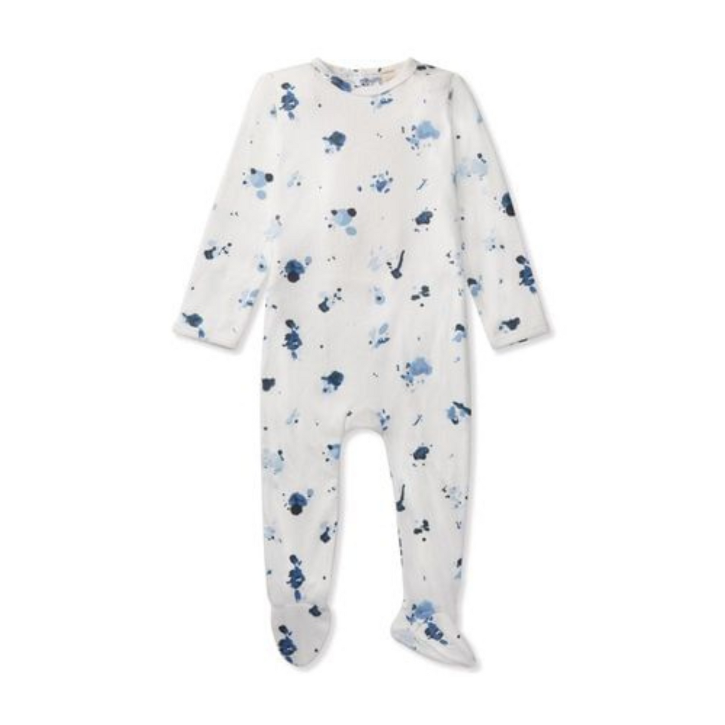 Minimoi Unisex Pointelle Abstract Watercolor Print Footie