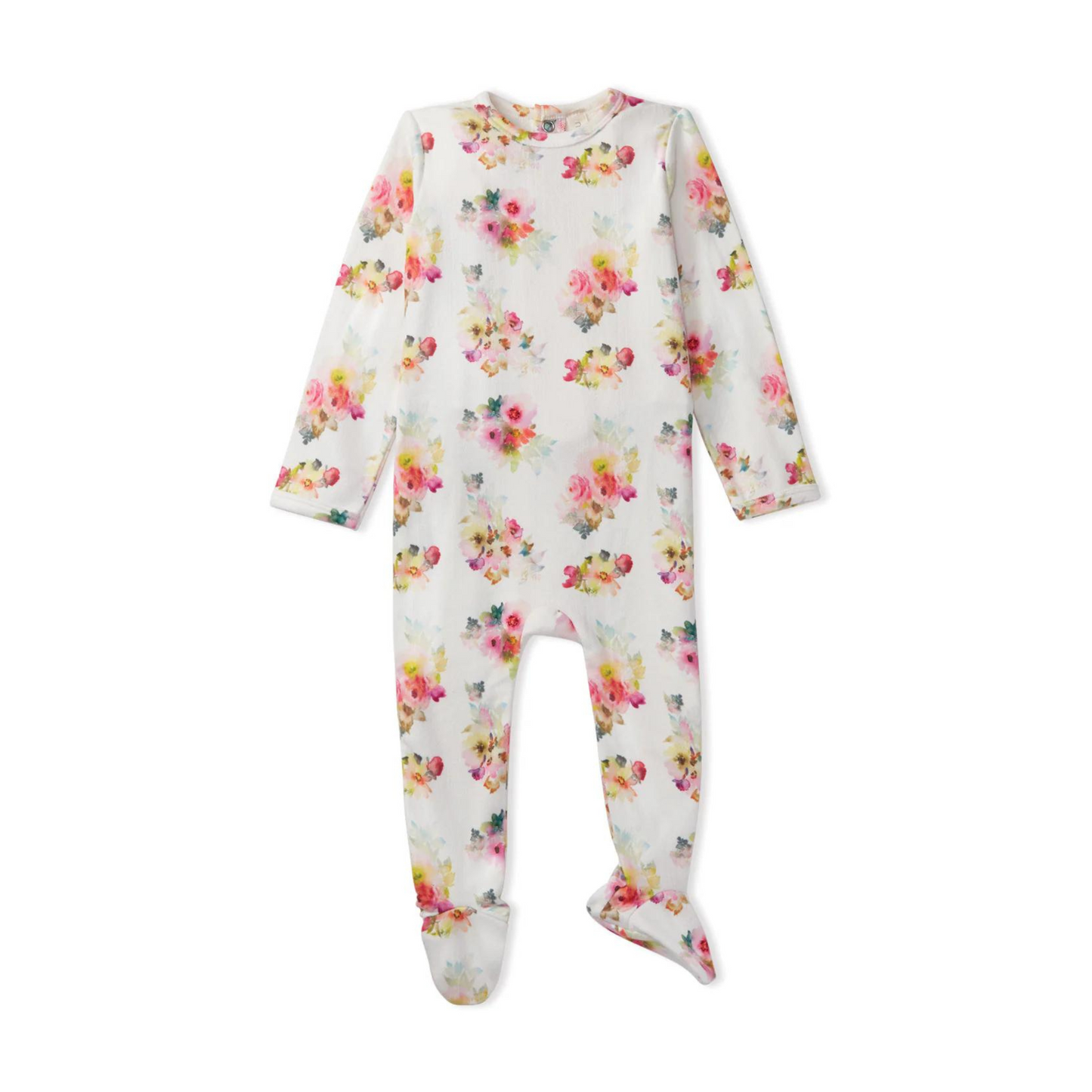 MiniMoi Floral Pointelle Footie