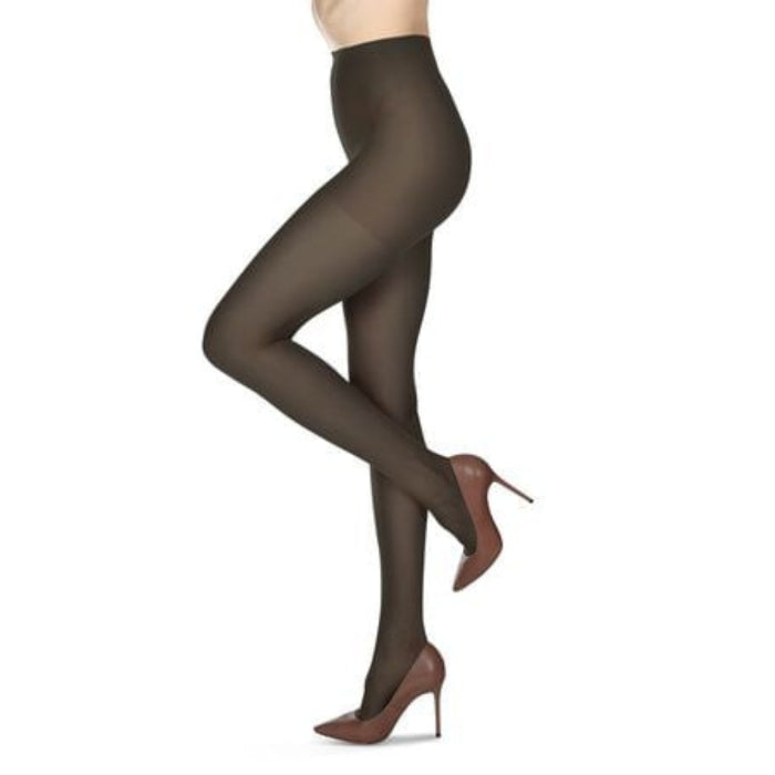 Melas Womens 12 Denier Soft Sheen Crystal Sheer Control Top Pantyhose