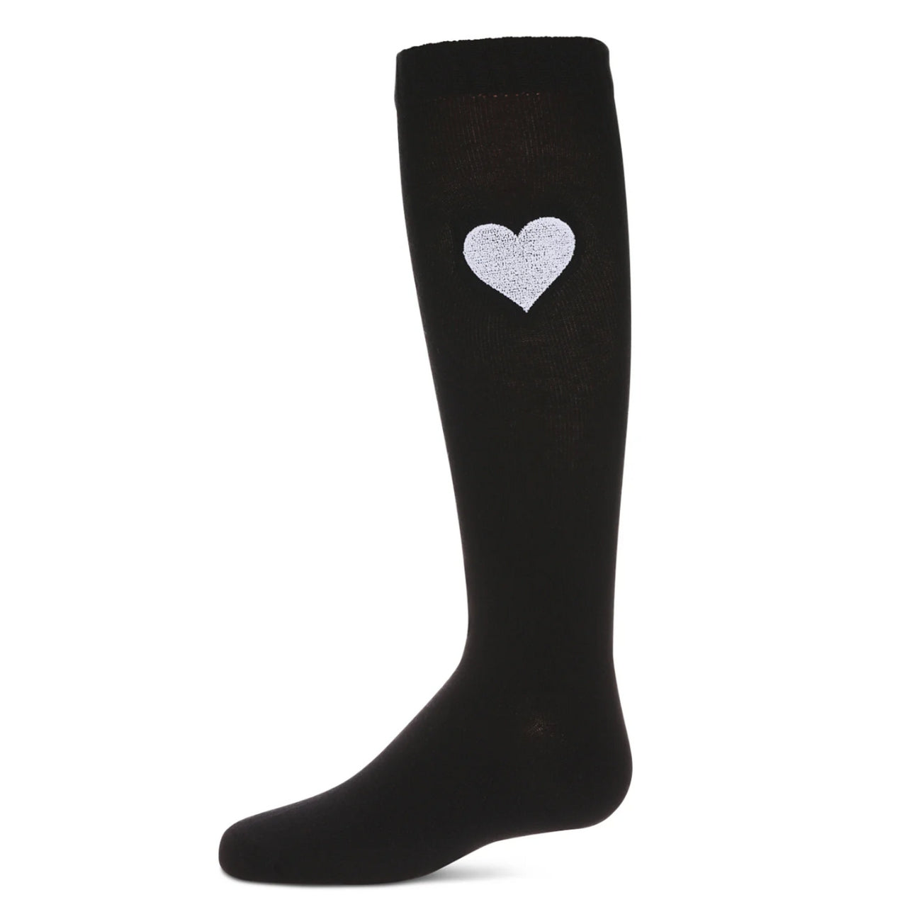 Memoi Girls Fuzzy Heart Knee High Socks