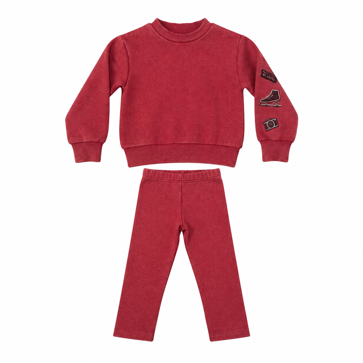 Bonjoy Red Wash Alpes Sweatshirt Set