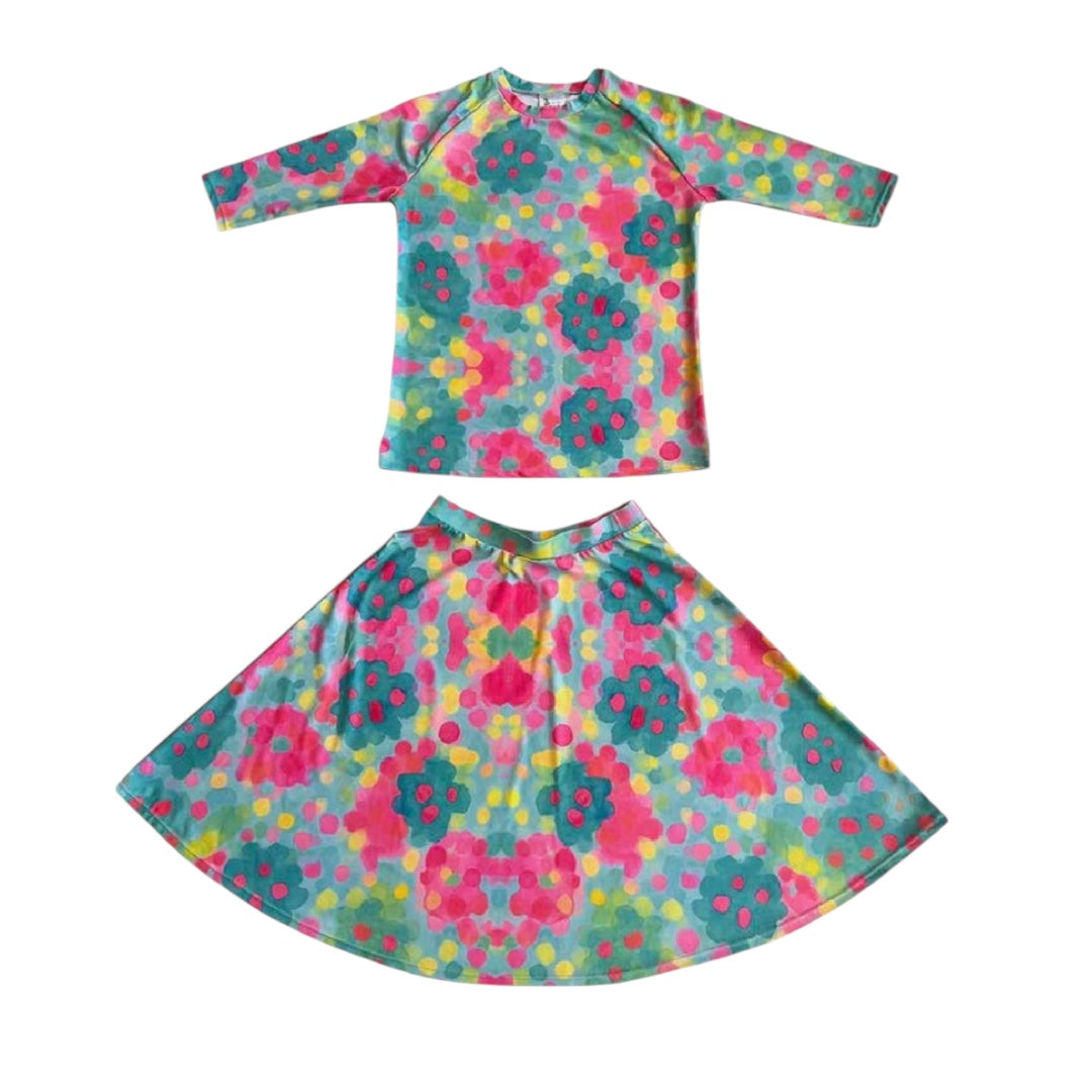 By The Wai Colorful Splash Swimwear Set