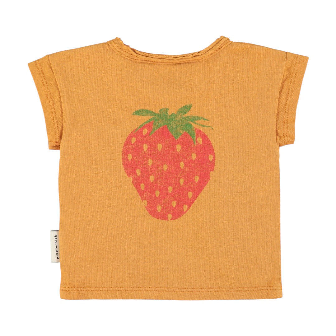 Piupiuchick Camel /Strawberry Short Sleeve Tee