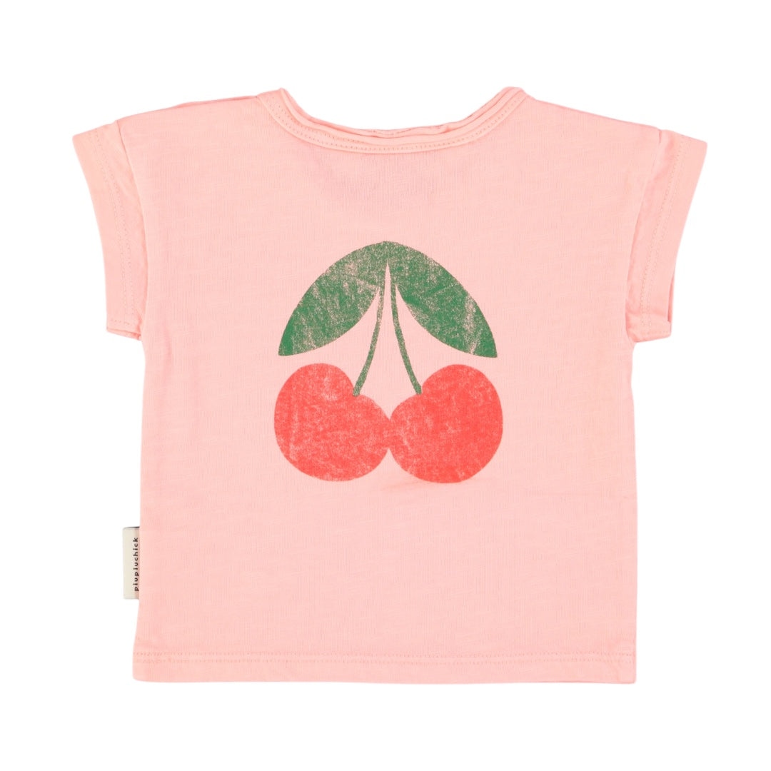 Piupiuchick Light Pink Infant Ma Cherie Print Short Sleeve Tee
