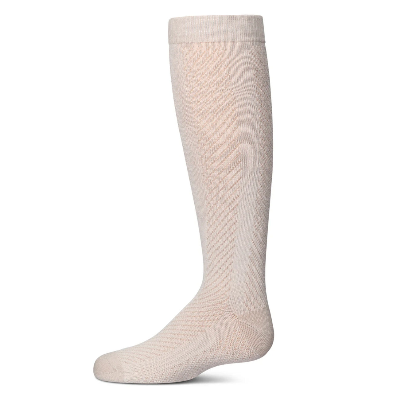 Memoi Girls Pointelle Cotton Blend Knee High Sock