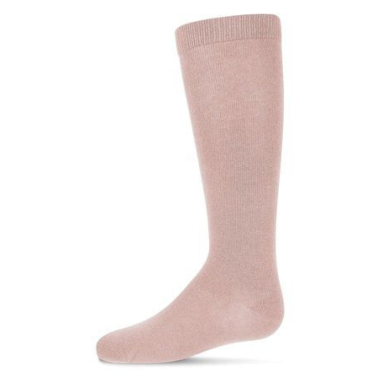 Memoi Kids Basic Cotton Blend Knee High Socks Blush