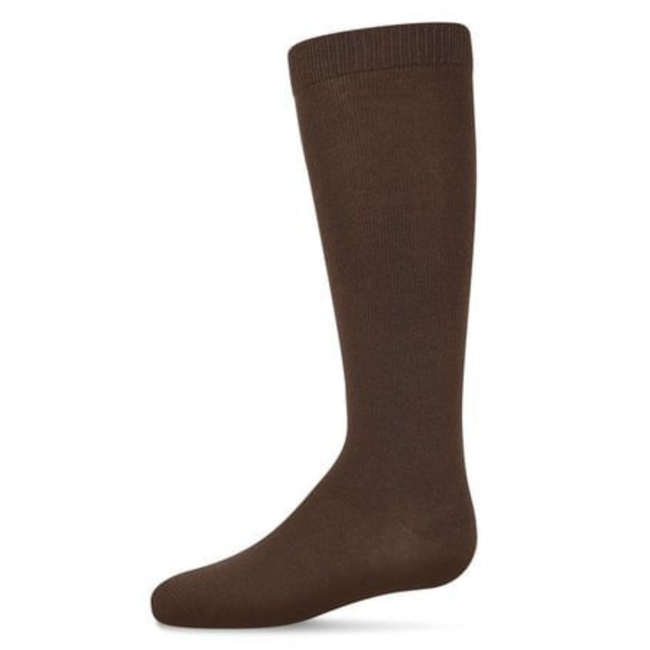 Memoi Kids Basic Cotton Blend Knee High Socks Cocoa