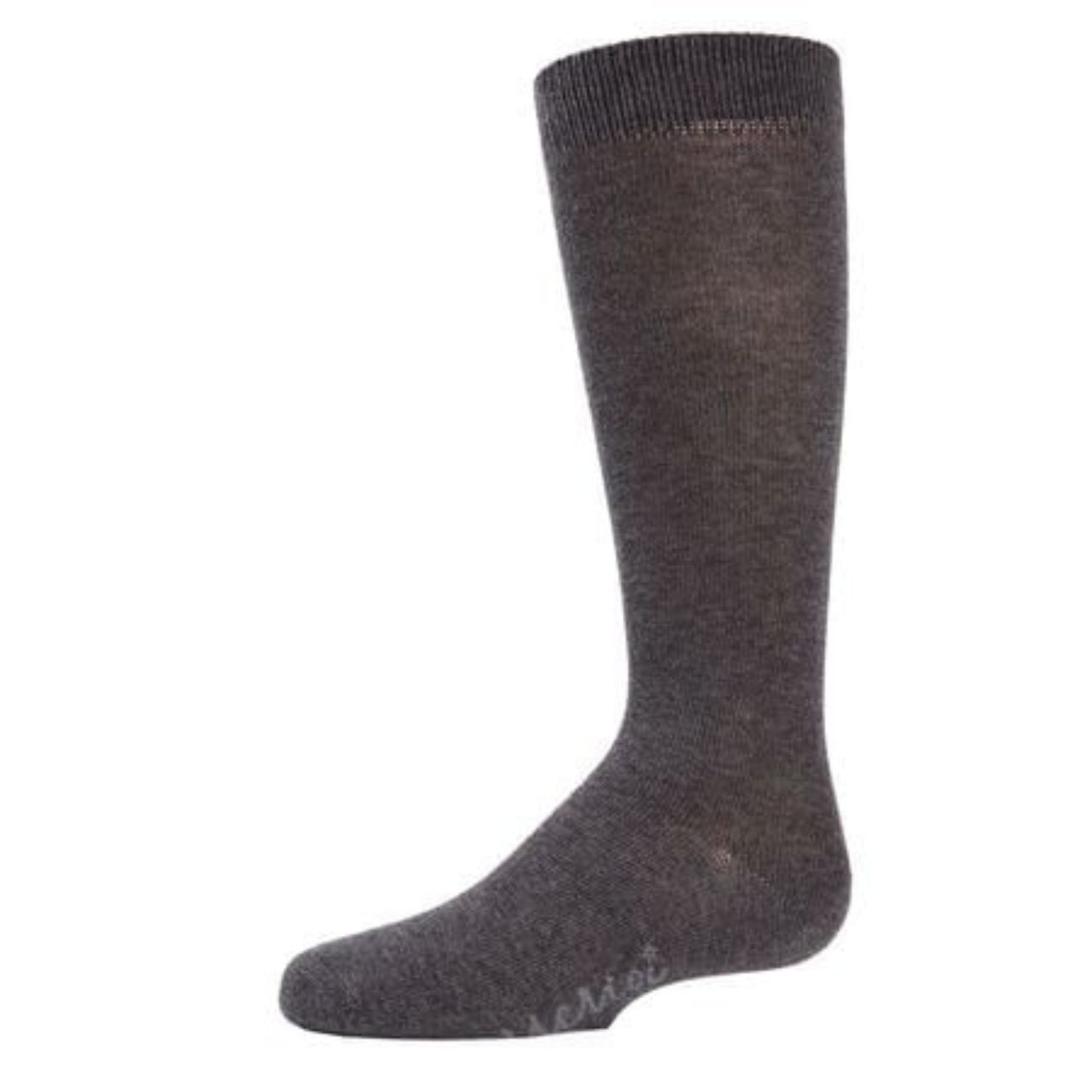 Memoi Kids Basic Cotton Blend Knee High Socks Dark Gray