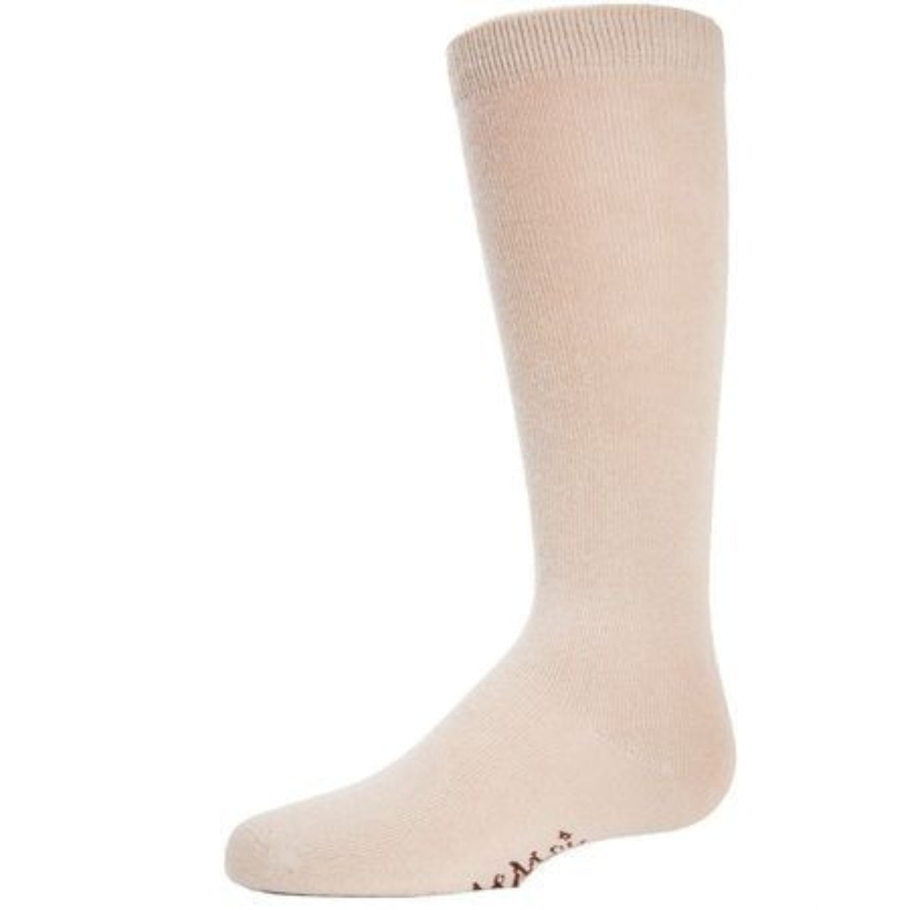 Memoi Kids Basic Cotton Blend Knee High Socks Light Tan