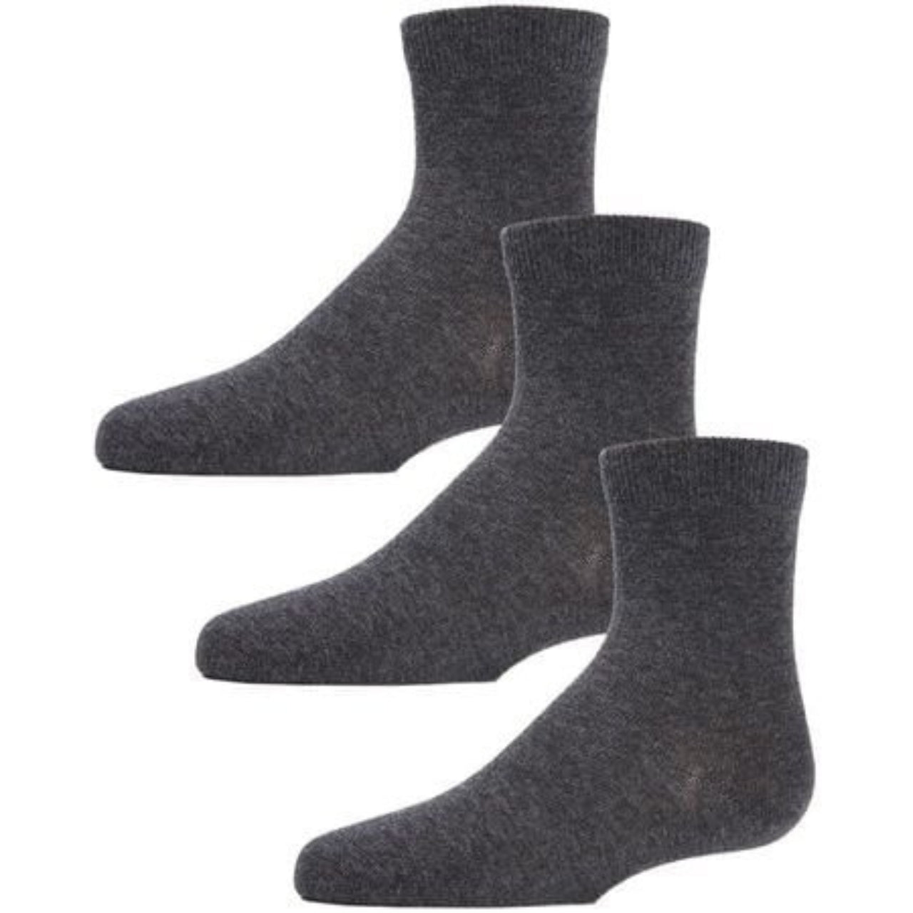 Memoi Unisex Cotton Blend Mid-Cut Socks 3-Pack