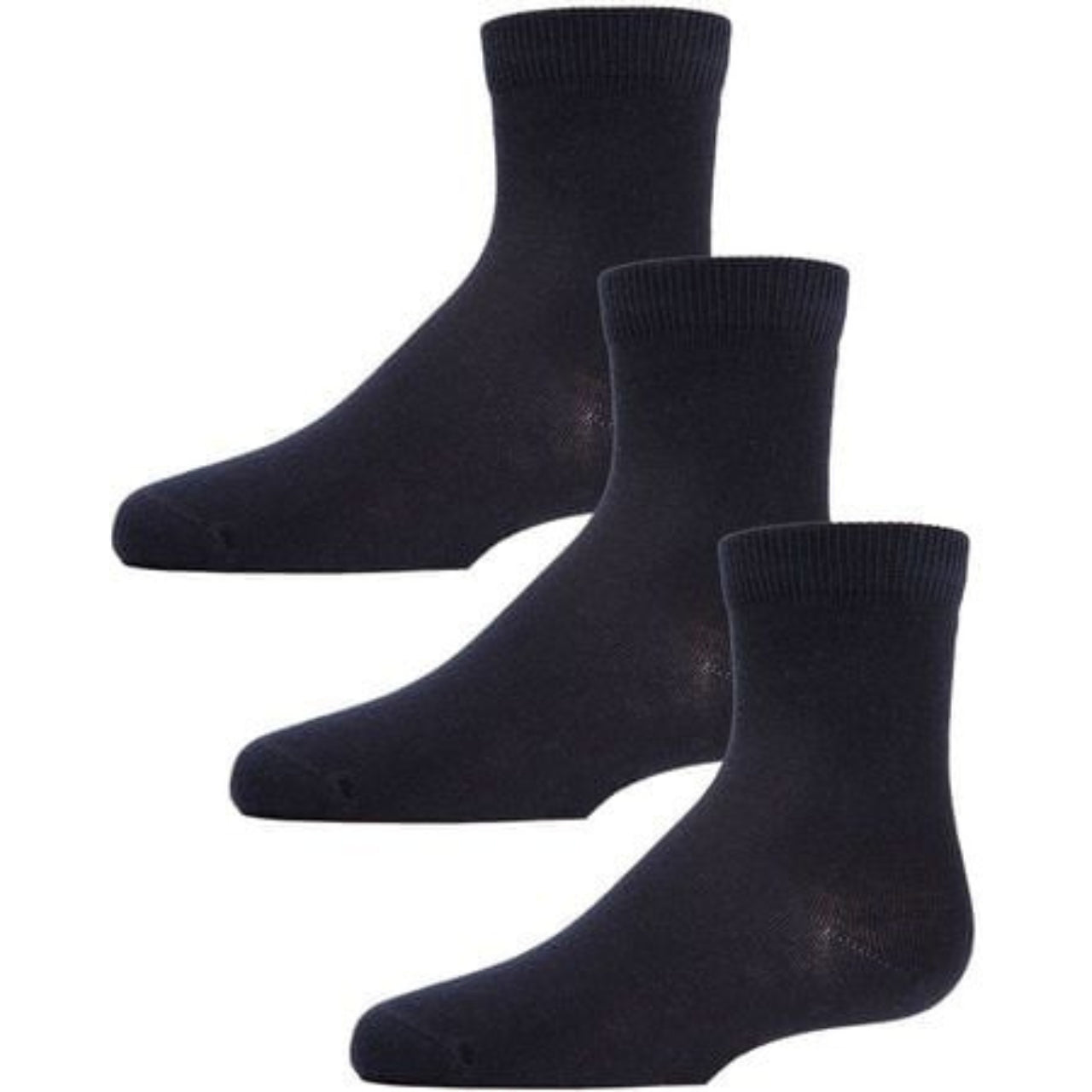 Memoi Unisex Cotton Blend Mid-Cut Socks 3-Pack