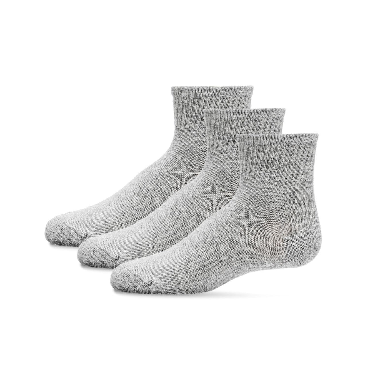 Memoi Kids 3 Pair Pack Mid Cut Cotton Blend Socks