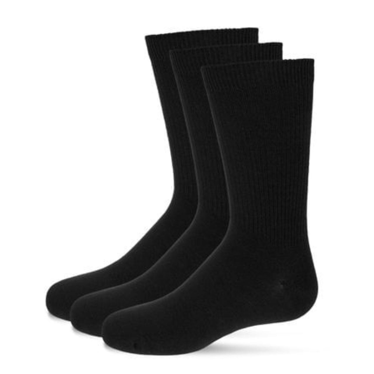 Memoi Boys 3 Pair Pack Thin Ribbed Cotton Blend Crew Socks
