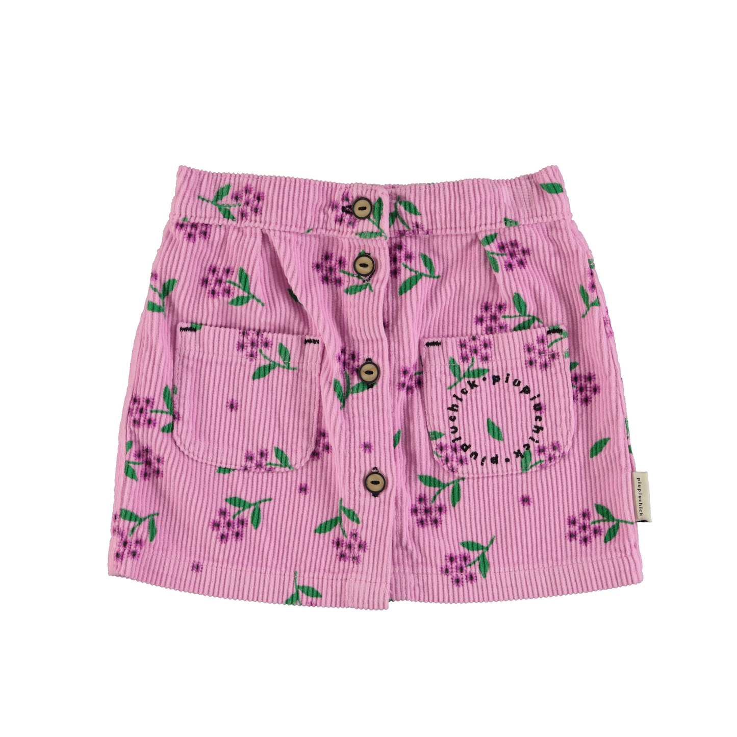 Piupiuchick Corduroy Flowers Skirt