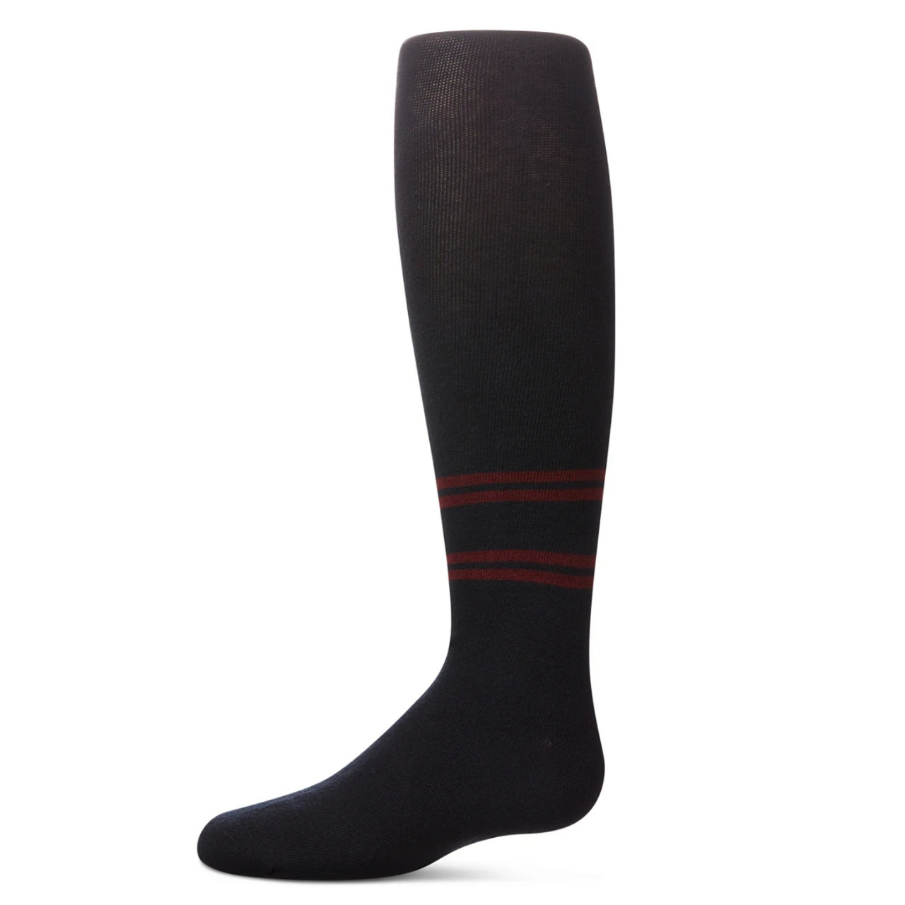 Memoi Girls Double Varsity Stripe Cotton Tights