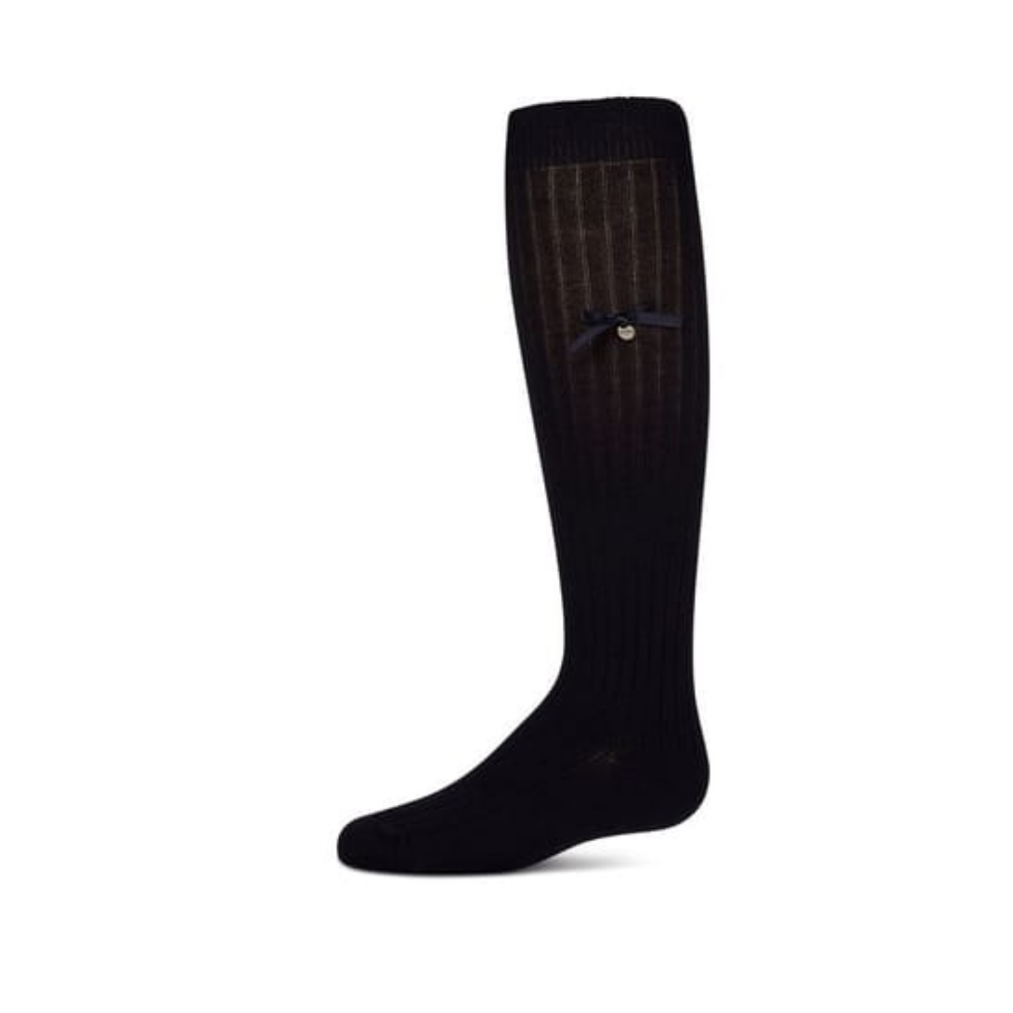 Memoi Fancy Logo Bow Knee High - MKF-7214