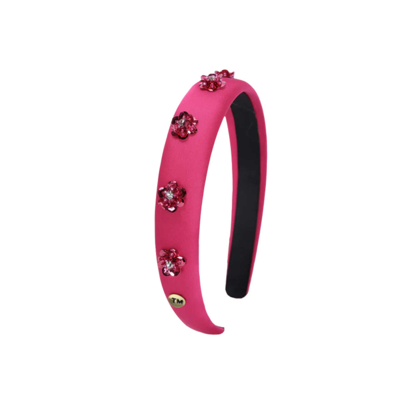 Tis Me Hot Pink Intricate Hand Beaded Hard Headband