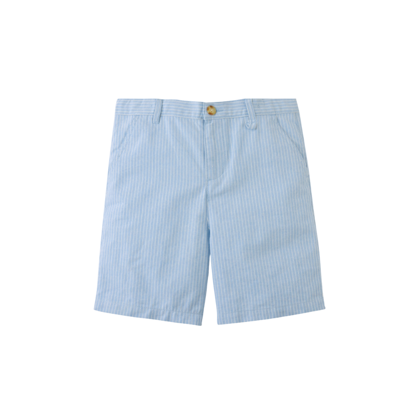 Gingersnaps Blue Louis Linen Cotton Stripe Regular Shorts