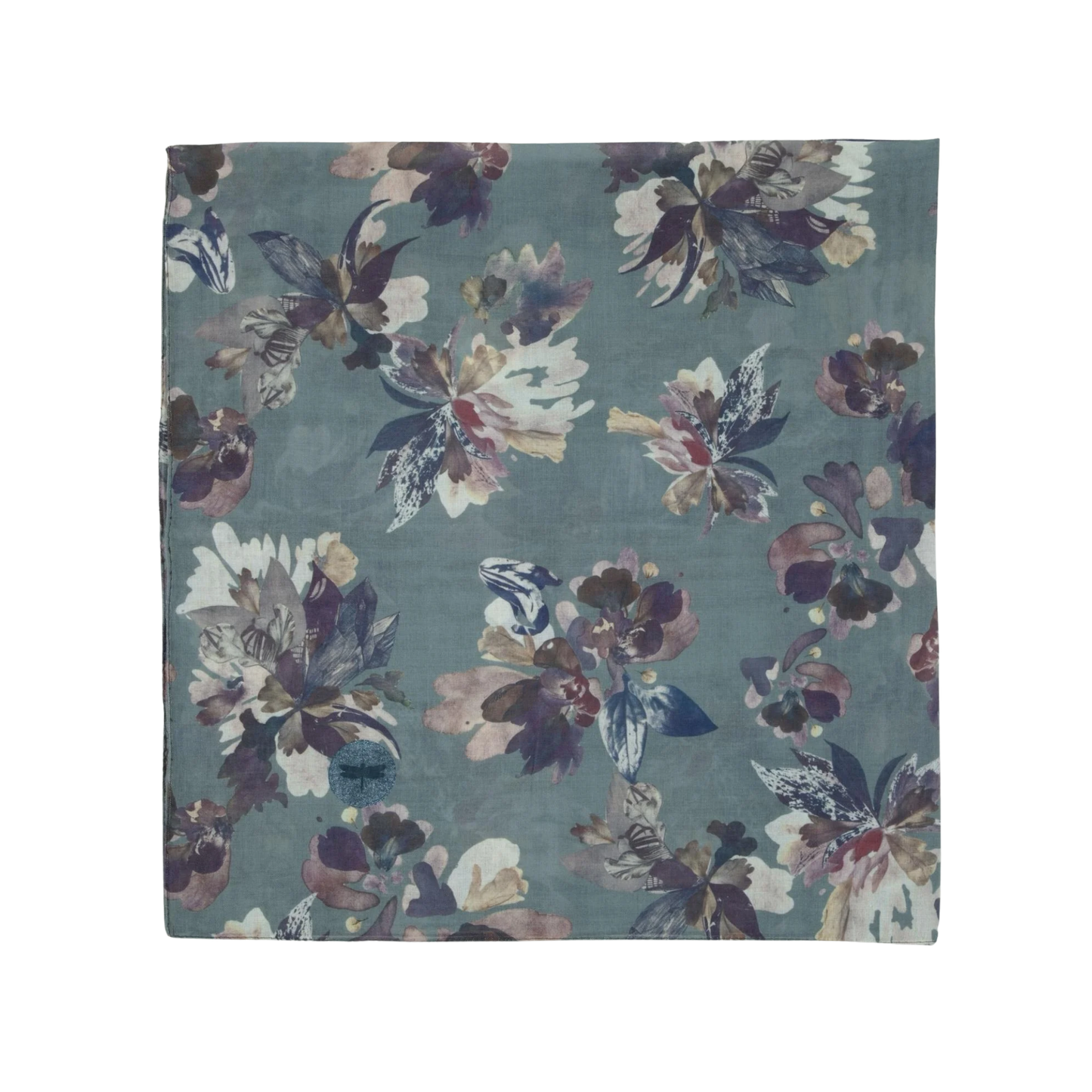 Tal Dusky Gray Floral Headscarf