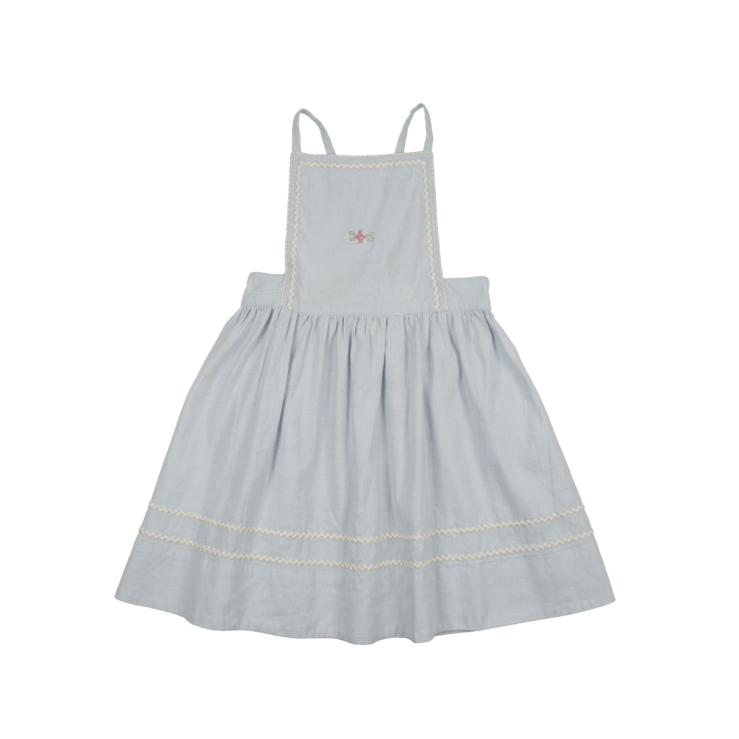 Analogie Clear Blue Embroidered Linen Jumper