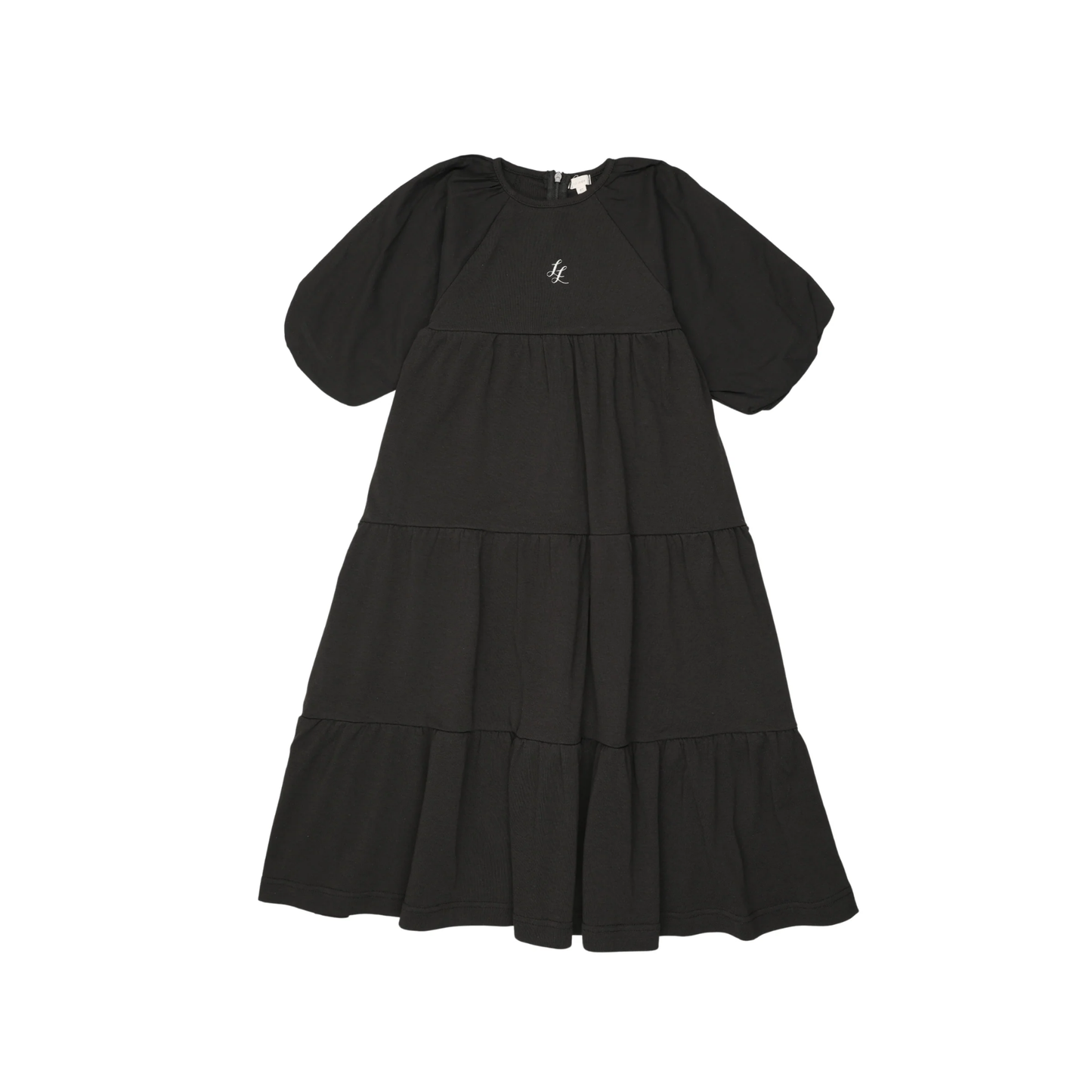Lil Legs Black Puff Sleeve Maxi 3/4