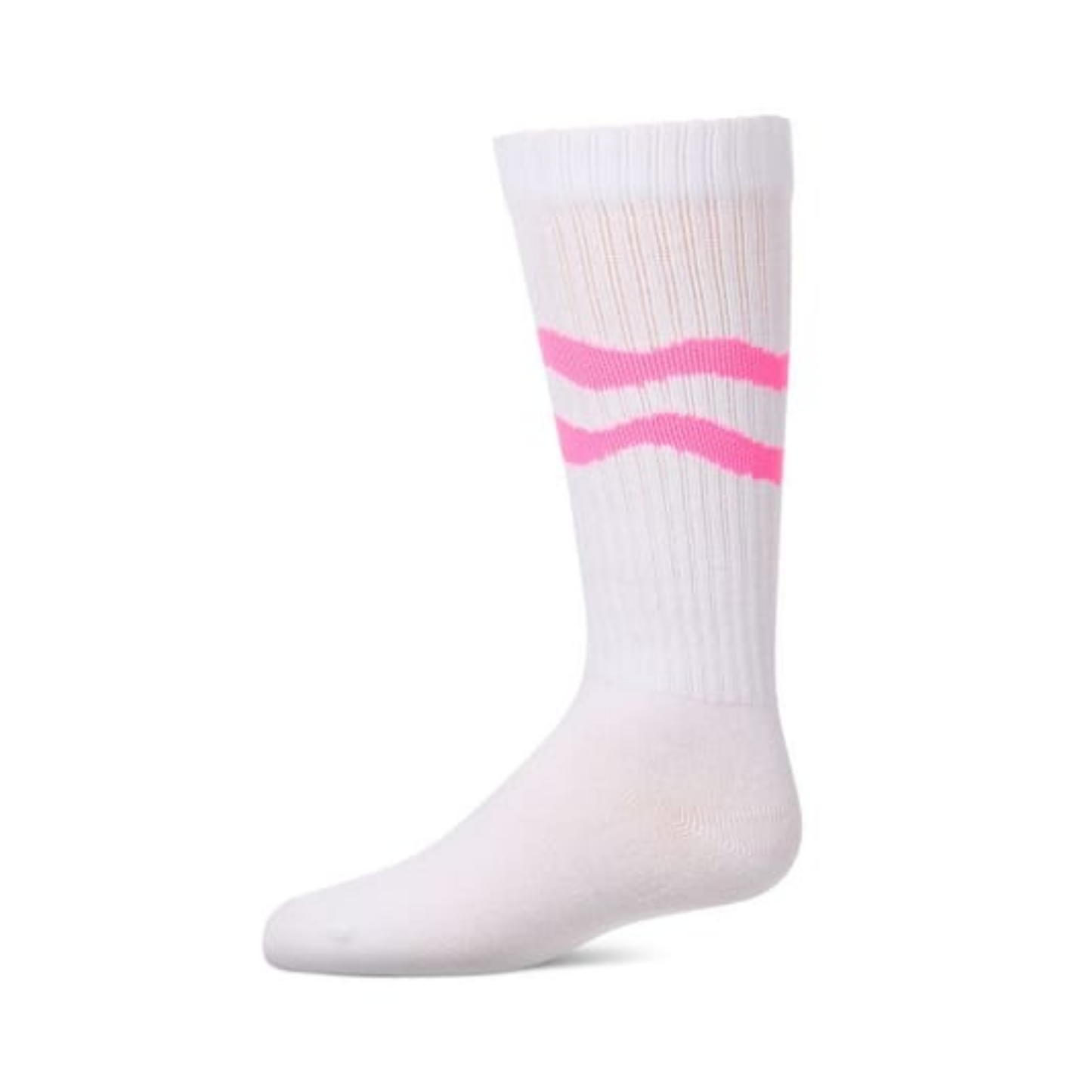 Memoi Neon Pink Double Wave Knee High