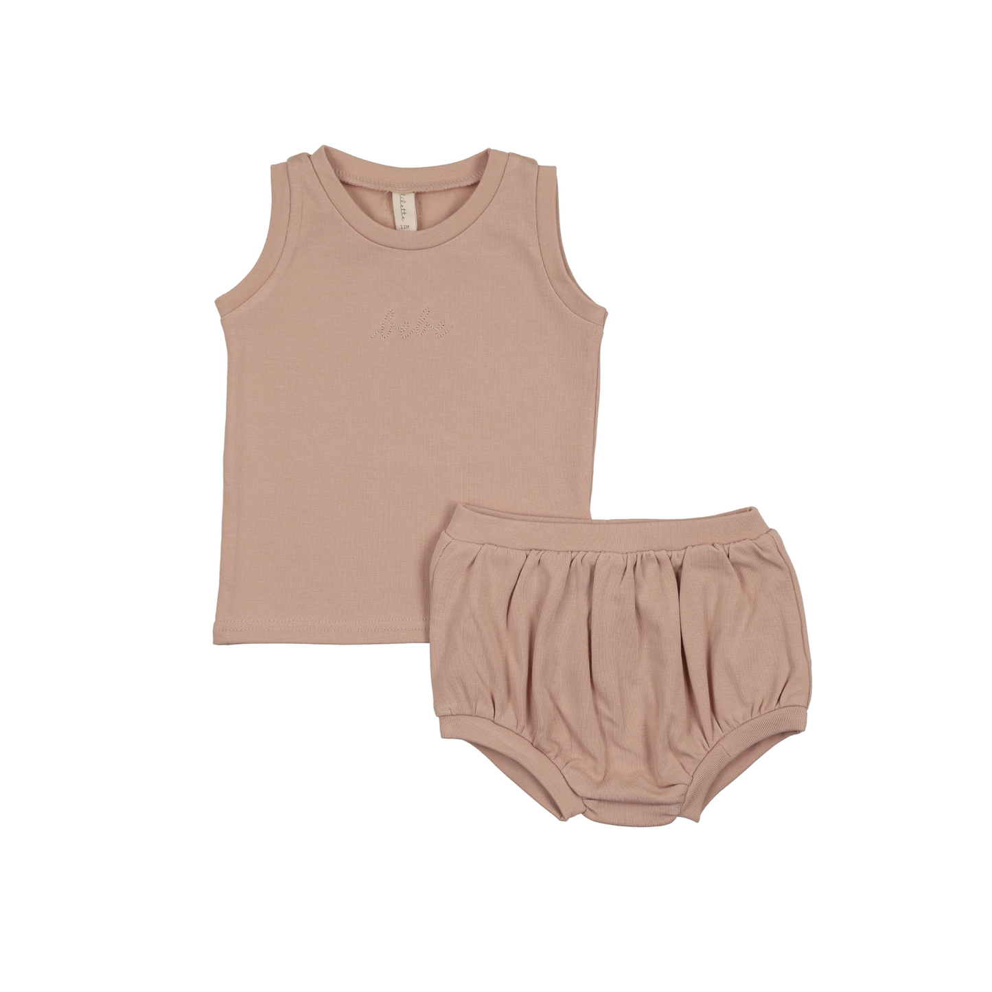 Lilette Dusty Pink Bebe Tank Top Set