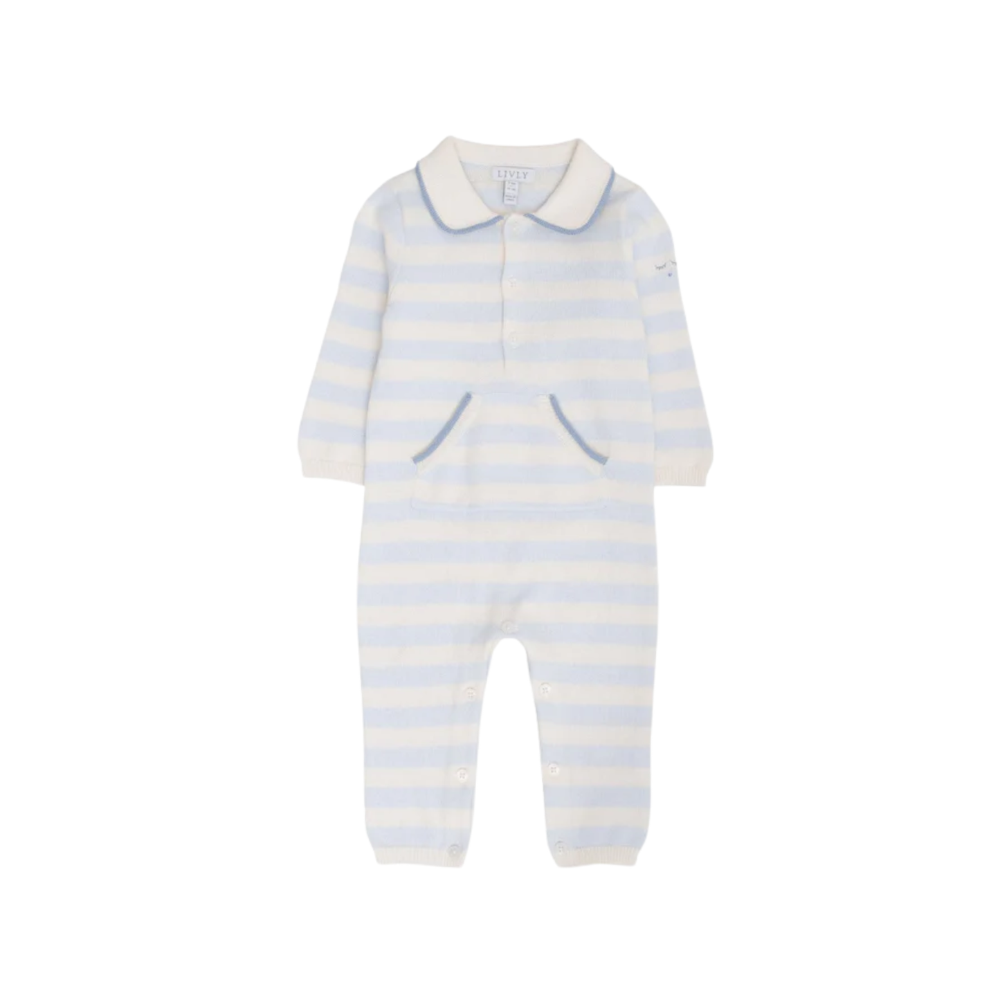 Livly Baby Blue Philip Stripe Romper