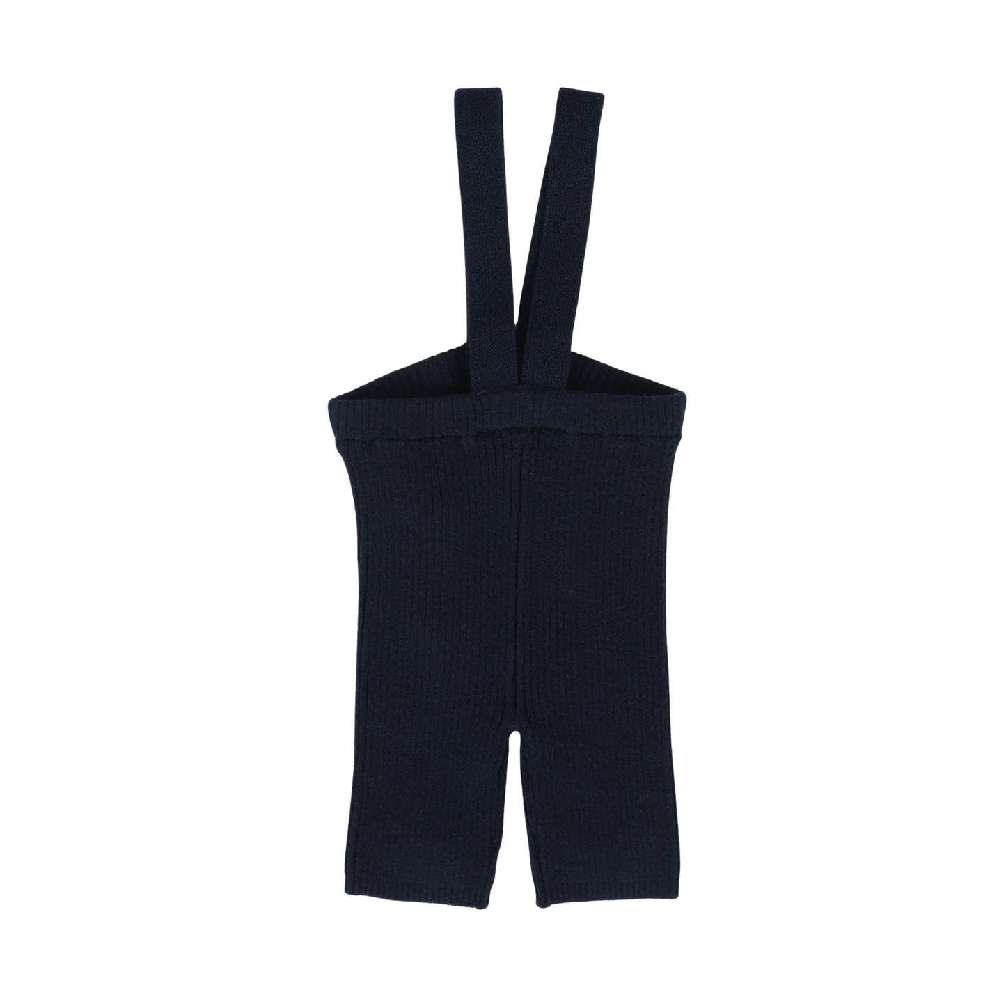 Lil Legs Navy Knit Short Suspender Leggings