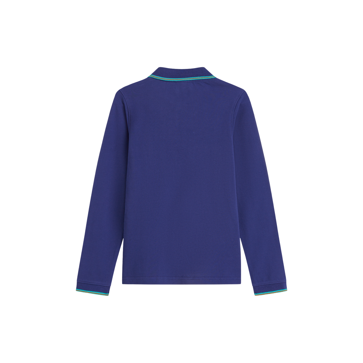 Scotch & Soda Twilight Blue Contrast Regular Fit Long Sleeve Polo Sweatshirt