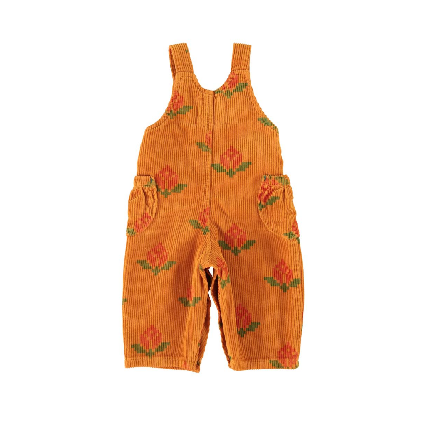Piupiuchick Camel Big Flowers Dungarees