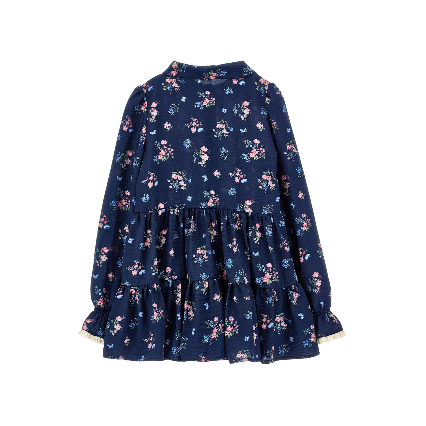 Philosophy Blue Navy Floral Long Sleeve Dress