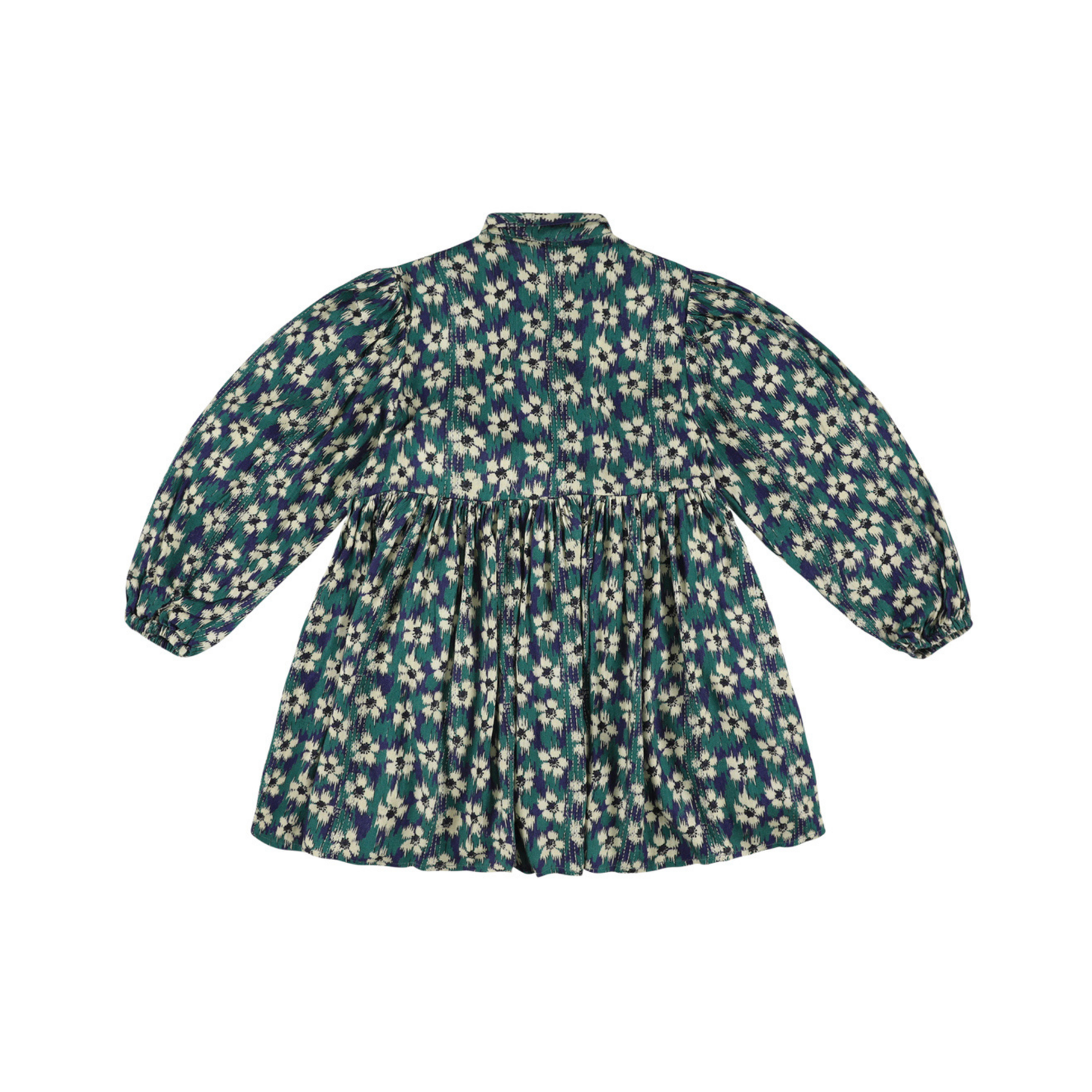 Morley Navy Zas Bow Flower Teunis Long Sleeve Dress