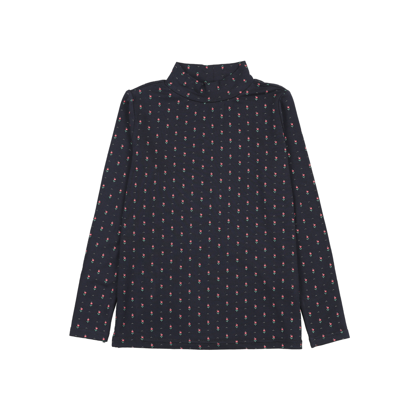 Analogie Black Print Printed Mockneck