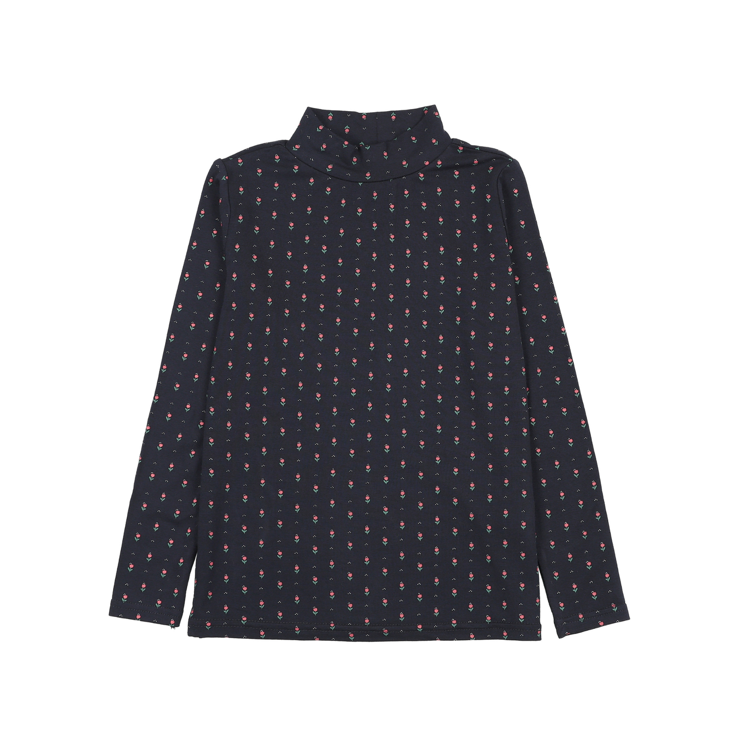 Analogie Navy Print Sweet Campaign Printed Mockneck