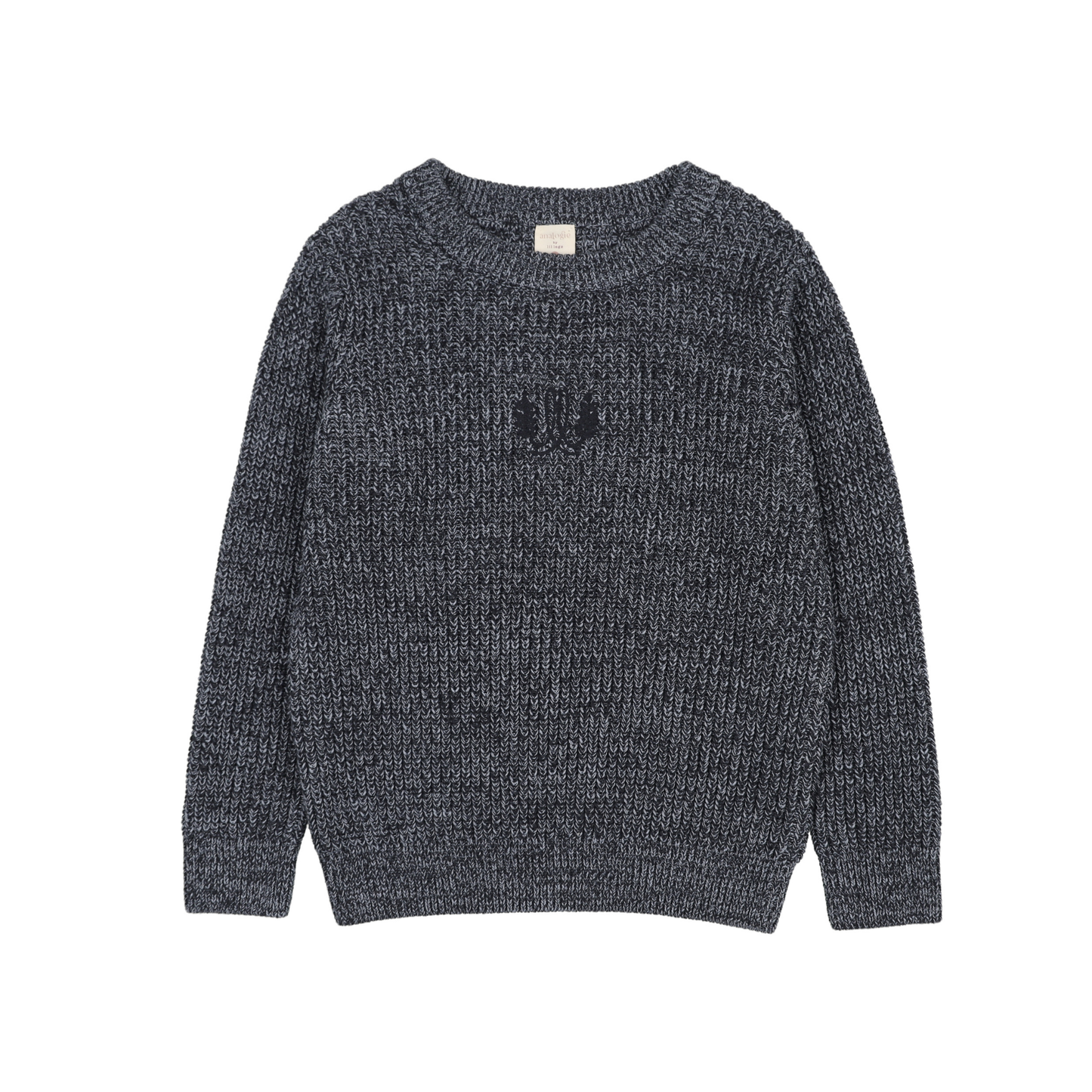 Analogie Navy Marled Boys Crew Neck