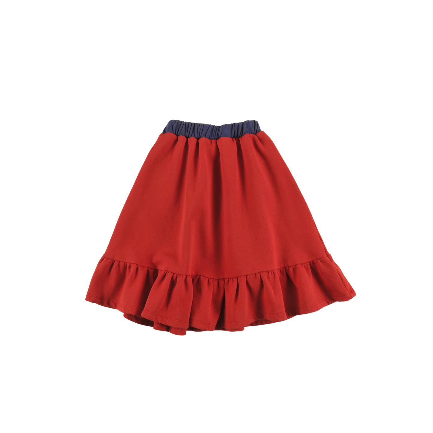 Loud Red Washed Camp Mountain Midi Skirt
