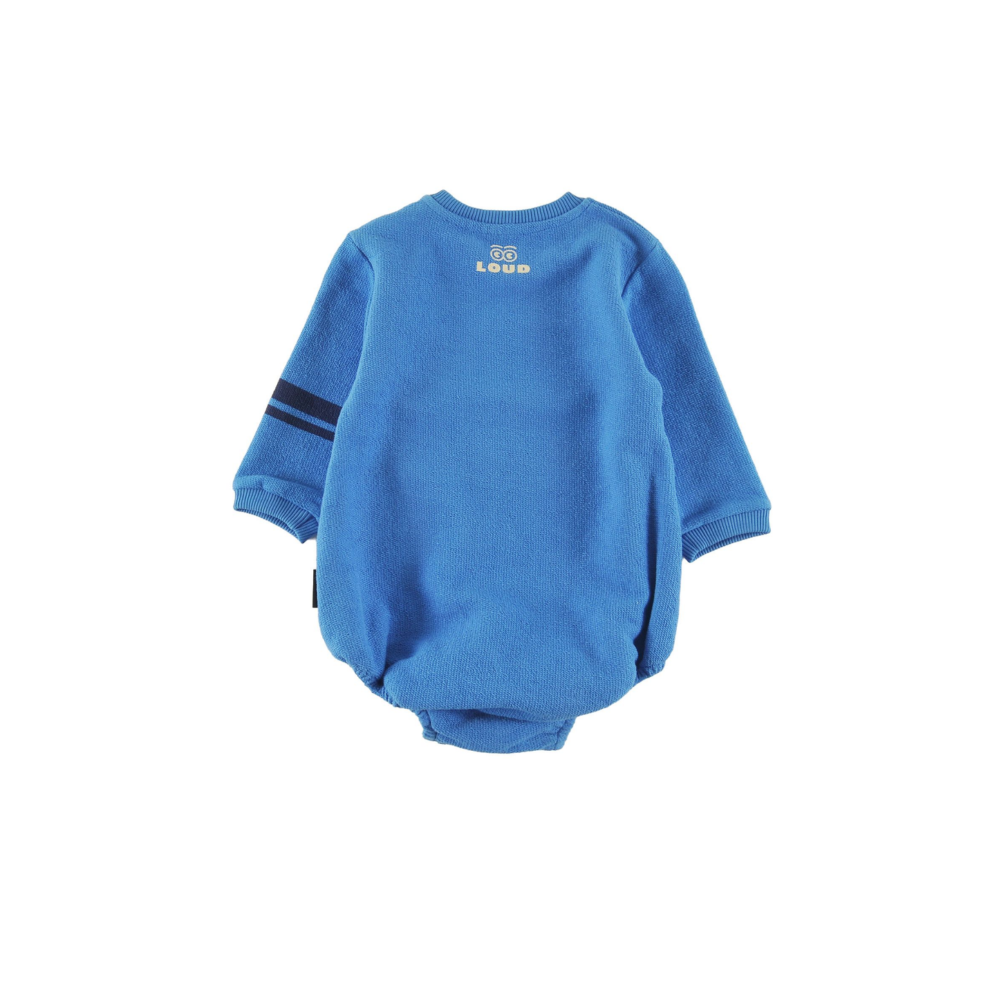 Loud Malibu Blue Rays Skate Print Long Sleeve Romper