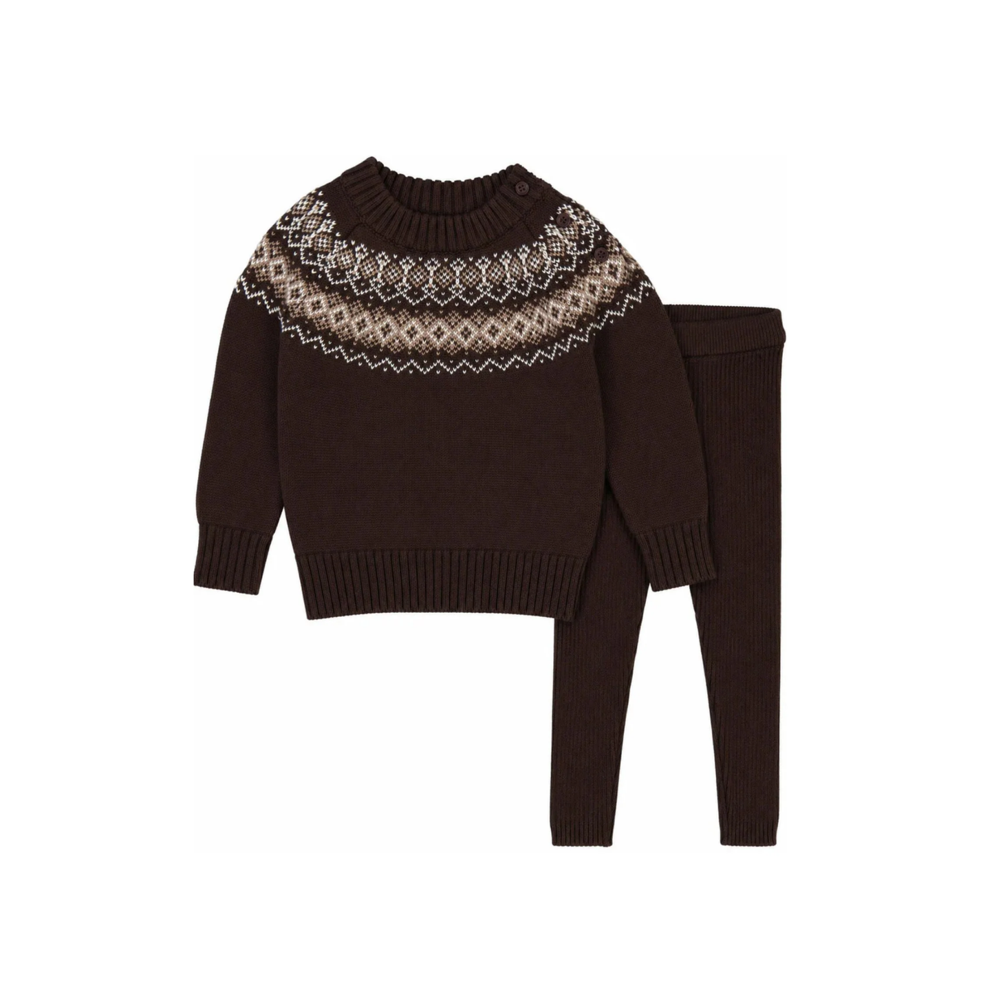 Analogie Chocolate Brown Heirloom Knits Toddler Boy Set