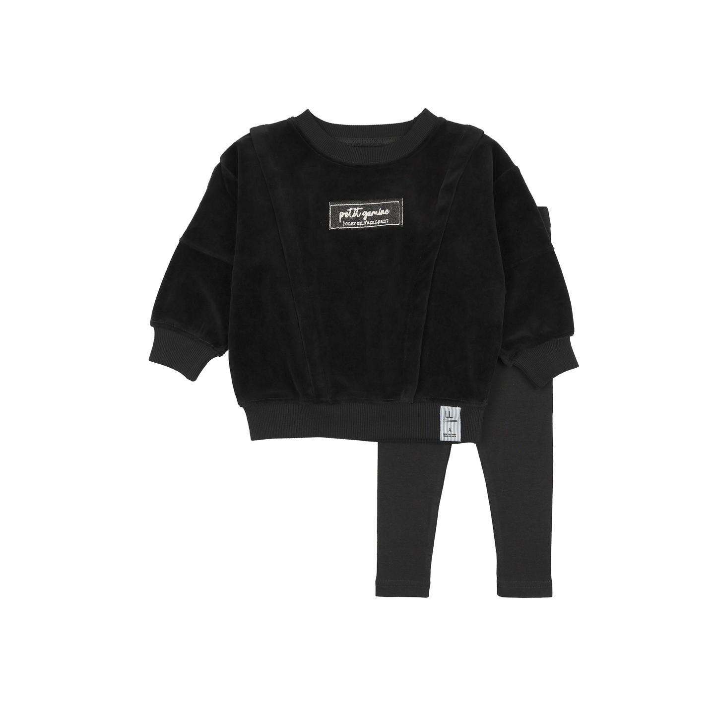 Analogie Black Velour Boys Set