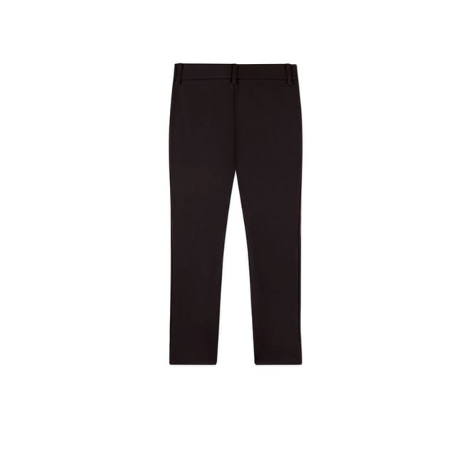 Memoi Black Boys Solid Two Pocket Dress Pant