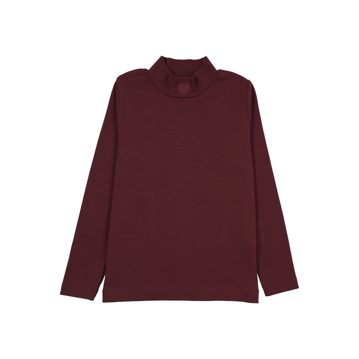 Analogie Burgundy Denim Rugged Threads Mockneck Top