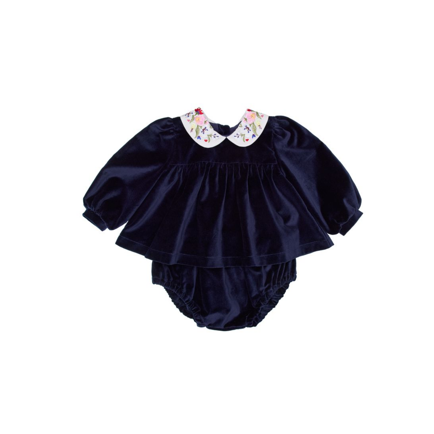 Paade Mode Dark Blue Haven Velvet Bloomer Set