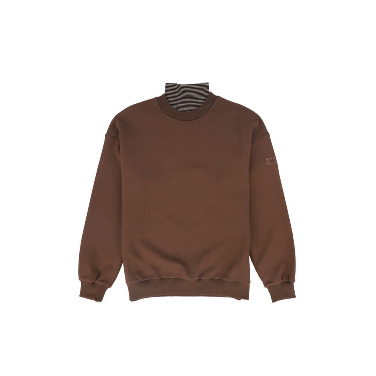 Valentina Brown Striped Turtleneck Sweatshirt