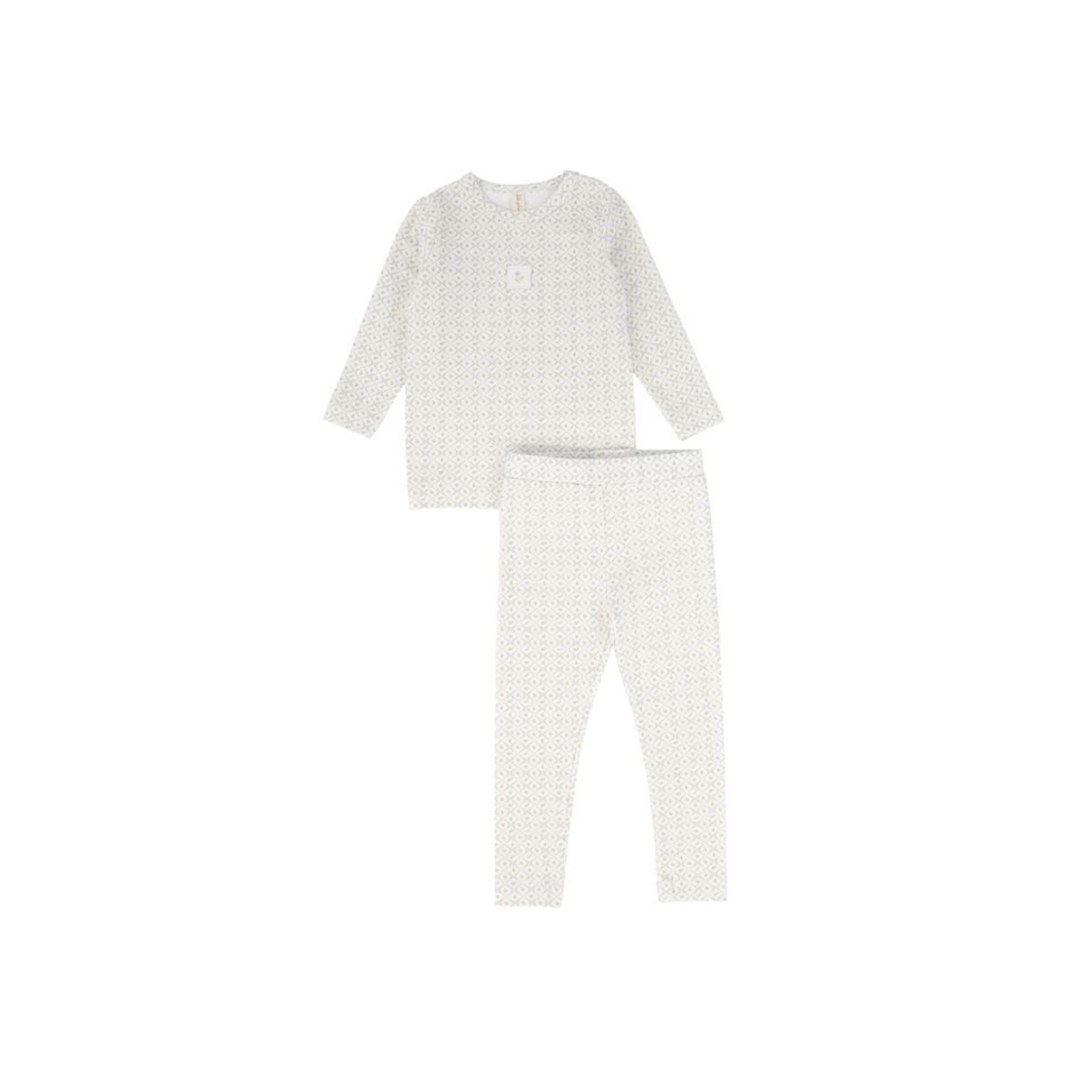Bebe Jolee Light Blue Floral Lattice Pajamas