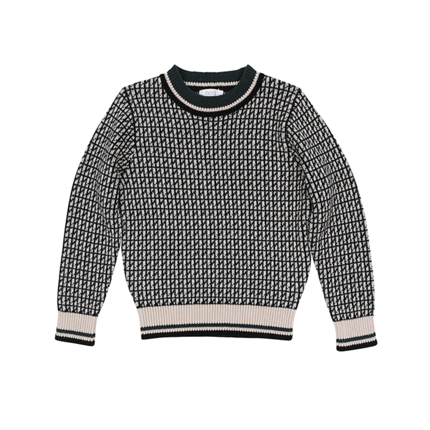 Motu Boys Deep Teal Rowan Crewneck Long Sleeve Sweater