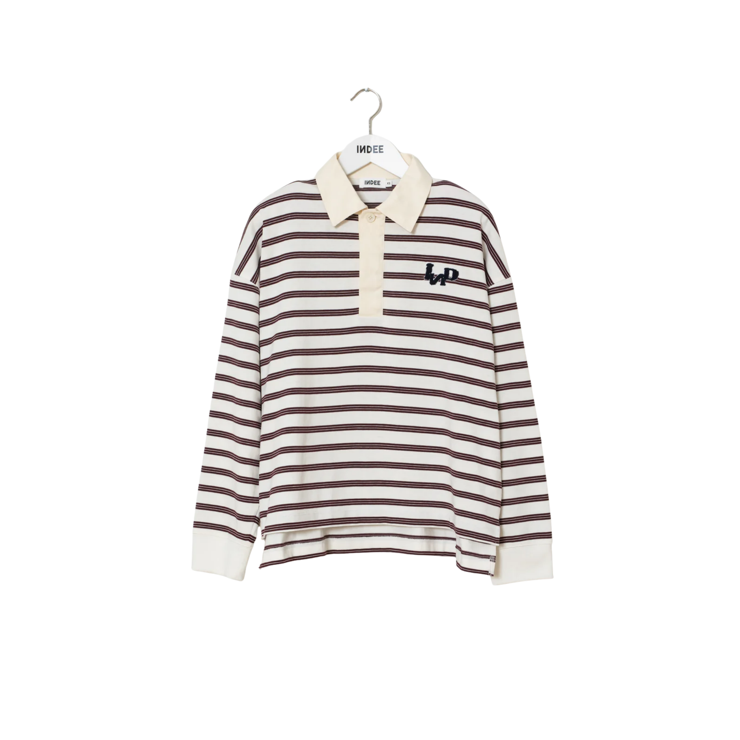 Indee Merlot Red Wales Rugby Stripe Polo T-Shirt