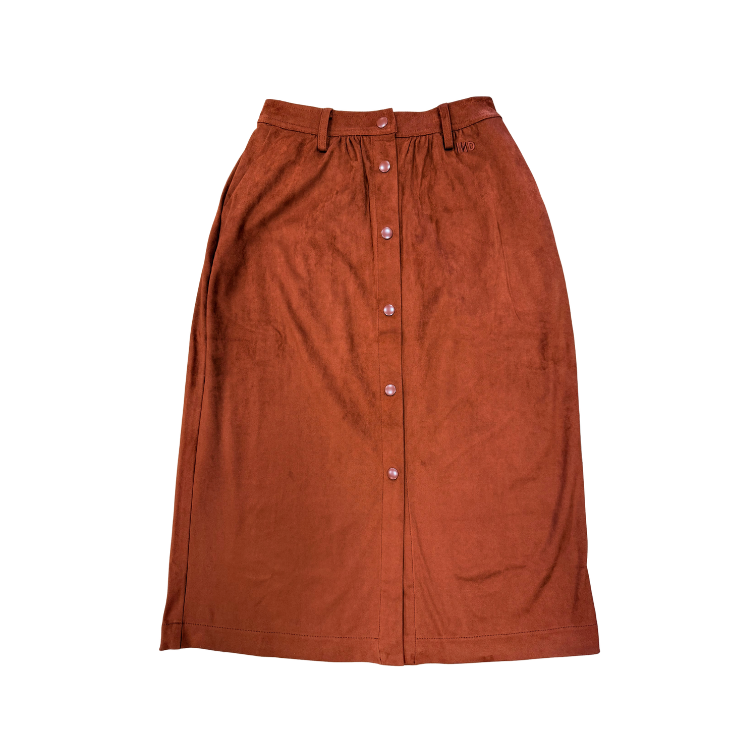 Indee Coffee Westside Suede Midi Skirt
