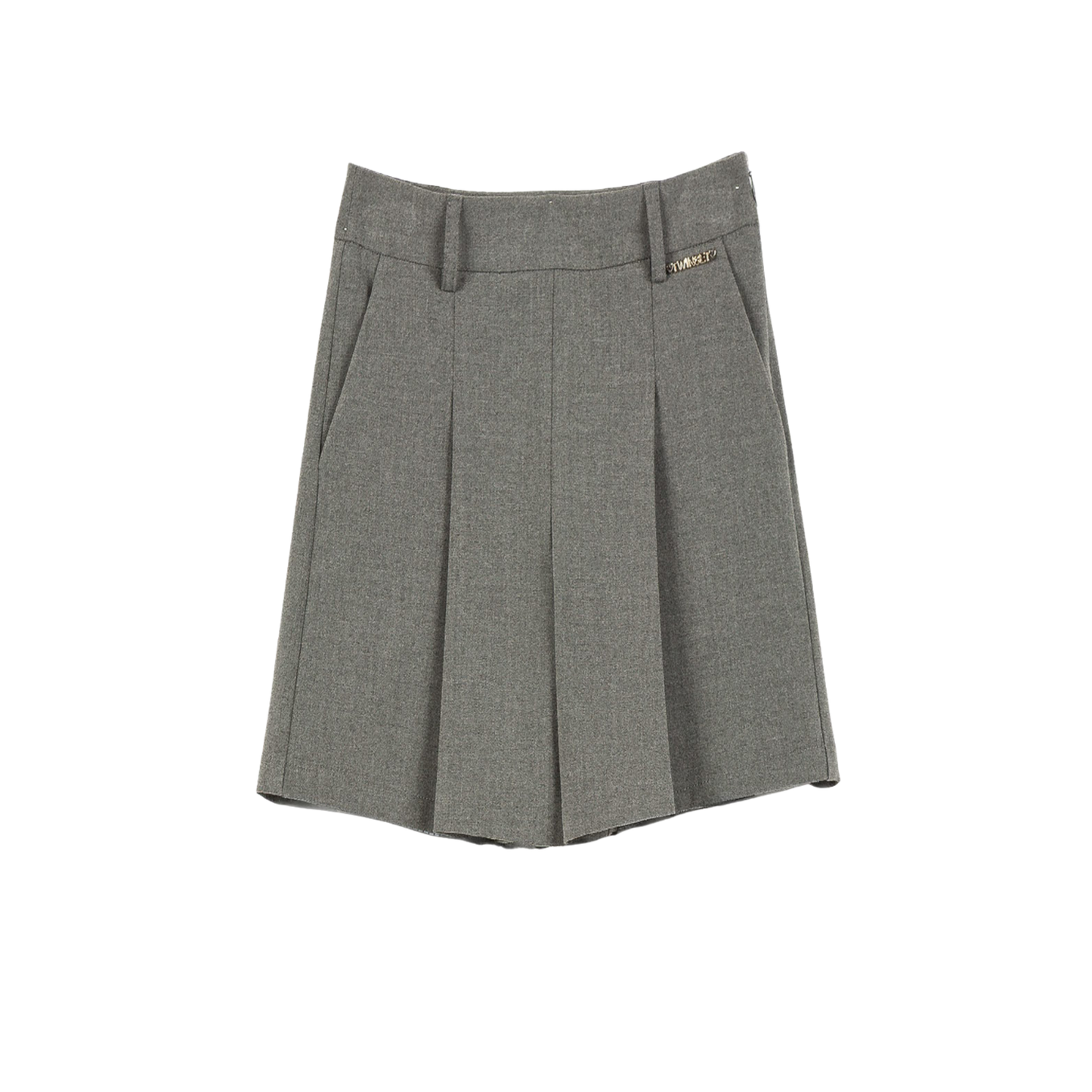 Twinset Medium Grey Pleated Skirt
