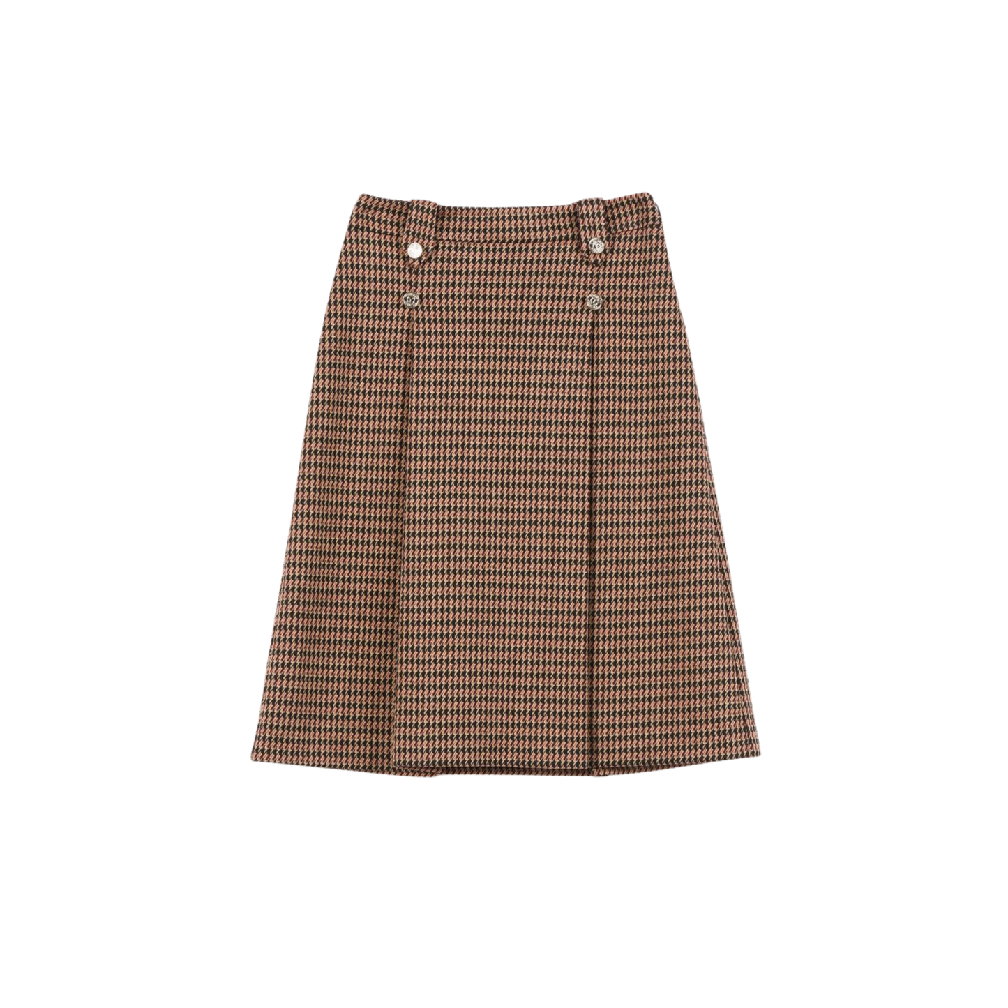 Twinset Iced Coffee/Red Milano Knit Skirt